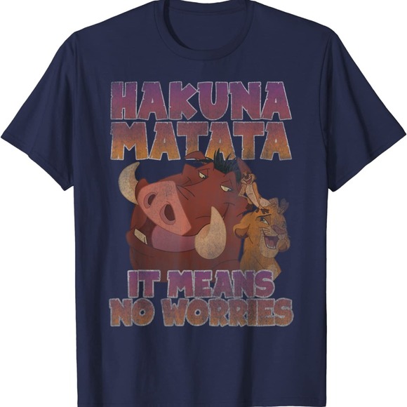 Disney The Lion King Hakuna Matata Distressed Group Shot - Picture 1 of 2